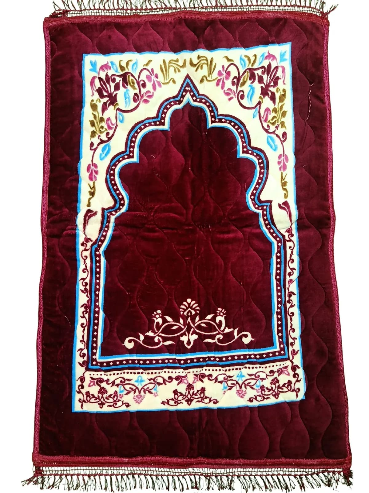 Premium Maroon Velvet Prayer Mat | প্রিমিয়াম মেরুন জায়নামাজ