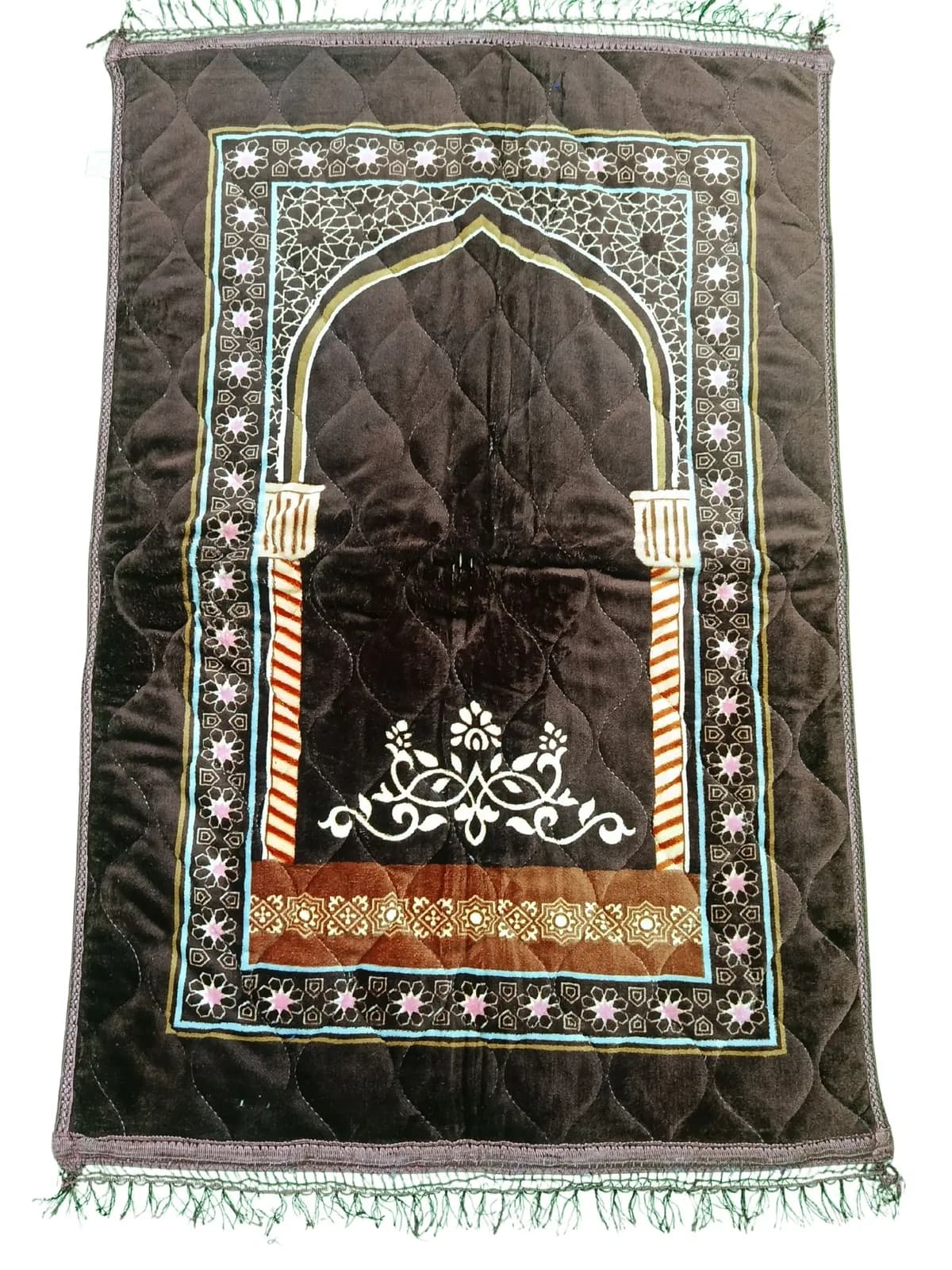 Premium Brown Velvet Prayer Mat | প্রিমিয়াম ব্রাউন জায়নামাজ