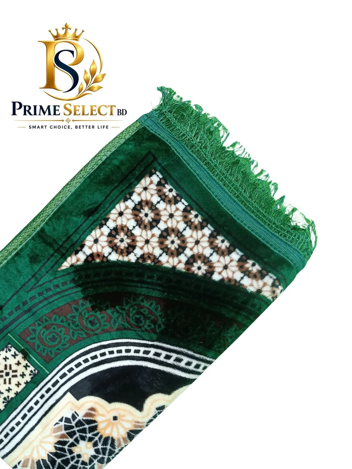 প্রিমিয়াম মকমল জায়নামাজ – সবুজ | Premium Velvet Prayer Mat