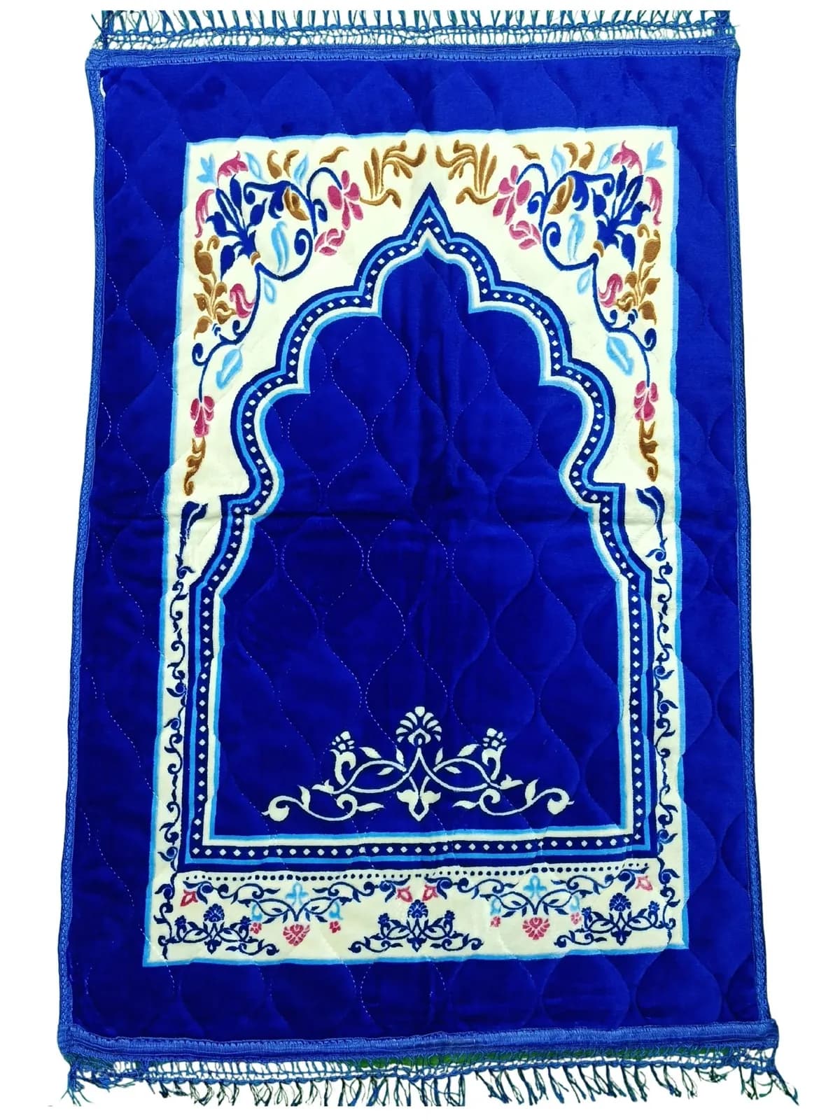Premium Blue Velvet Prayer Mat | প্রিমিয়াম নীল জায়নামাজ