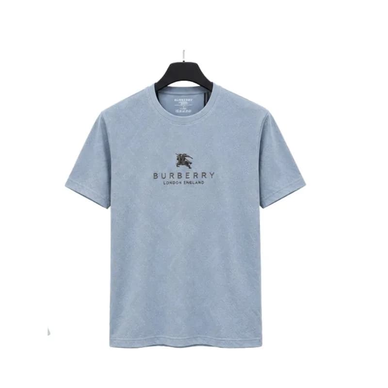 Burberry Monogram Logo T-Shirt – হালকা নীল Premium Casual টি-শার্ট
