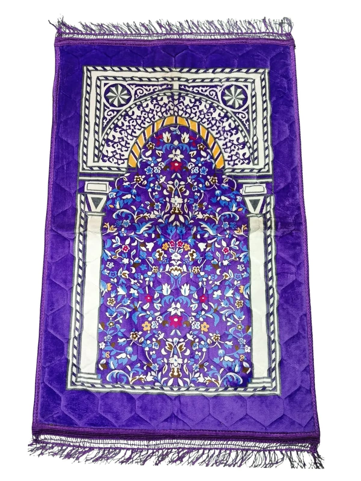 Premium Purple Floral Prayer Mat | প্রিমিয়াম বেগুনি ফুলেল জায়নামাজ