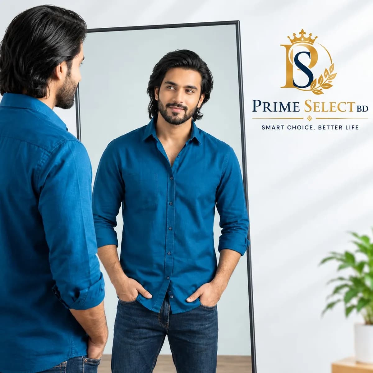 প্রিমিয়াম মেন’স শার্ট | Premium Garments Cotton Shirt – Royal Blue
