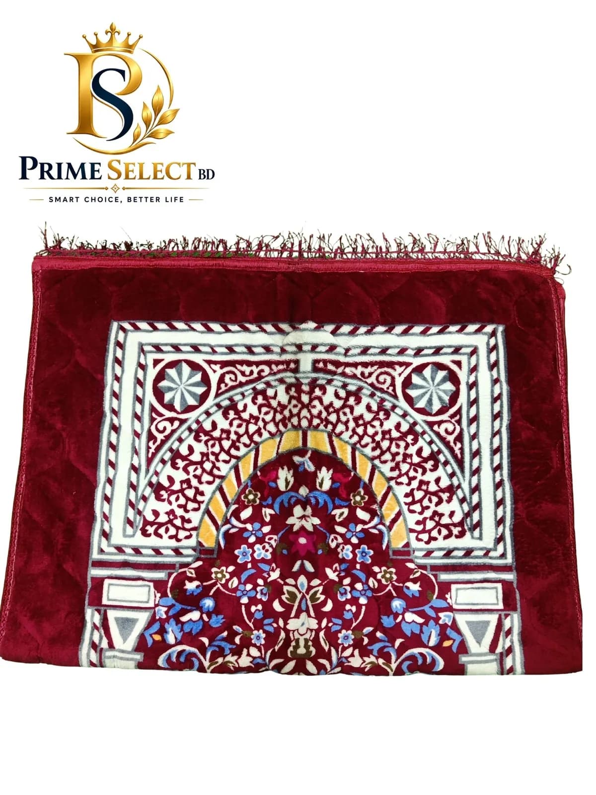 Premium Maroon Floral Prayer Mat | āĻĒā§āϰāĻŋāĻŽāĻŋā§āĻžāĻŽ āĻŽā§āϰā§āύ āĻĢā§āϞā§āϞ āĻāĻžā§āύāĻžāĻŽāĻžāĻ